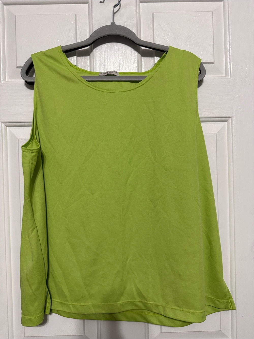Women’s Sleeveless Scoop Neck Tank in Lime Green